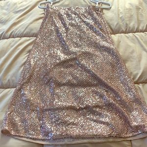 Blush Sequin Skirt